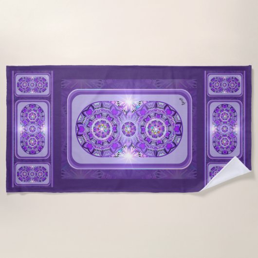 Serviette De Plage W2 pourpre (Devant)