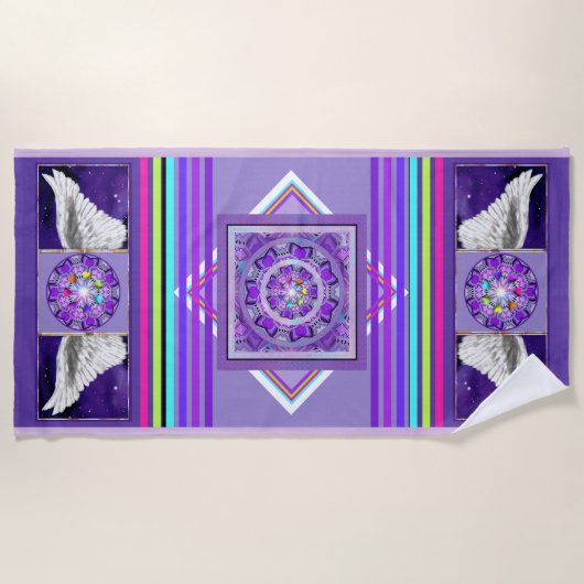 Serviette De Plage W2 pourpre (Devant)