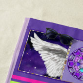 Serviette De Plage W2 pourpre (En situation)