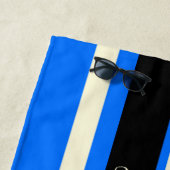 Serviette De Plage Waimea Surfboard rayé Hawaiian Surfer - Royal (En situation)