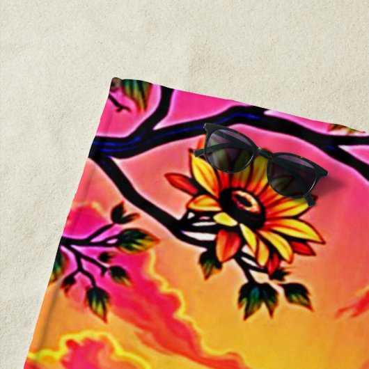 Serviette De Plage Wanderlust Van Sunset Art (En situation)