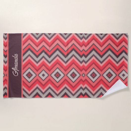 Serviette De Plage Warm Chevron (Devant)
