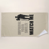 Serviette De Plage Watch Me (hockey) (Devant)