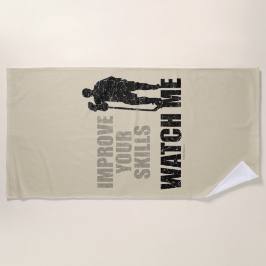 Serviette De Plage Watch Me (hockey) (Devant)