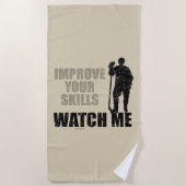 Serviette De Plage Watch Me (hockey) (Devant)