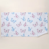Serviette De Plage watercolor butterfly (Devant)