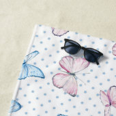 Serviette De Plage watercolor butterfly (En situation)