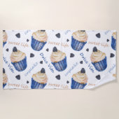 Serviette De Plage Watercolor cupcakes (Devant)