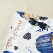 Serviette De Plage Watercolor cupcakes (En situation)