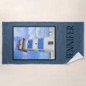 Serviette De Plage Watercolor lighthouse (Devant)