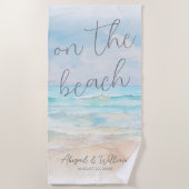 Serviette De Plage Watercolor On The Beach Wedding (Devant)