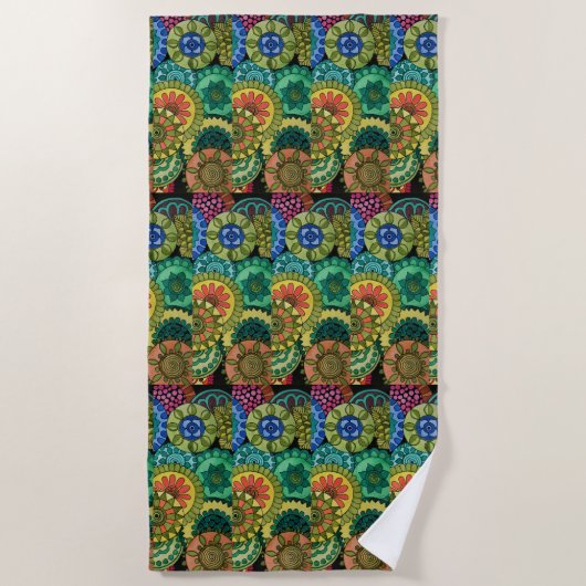 Serviette De Plage Watercolor Rainbow (Devant)