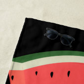 Serviette de plage Watermelon avec texte et couleu (En situation)