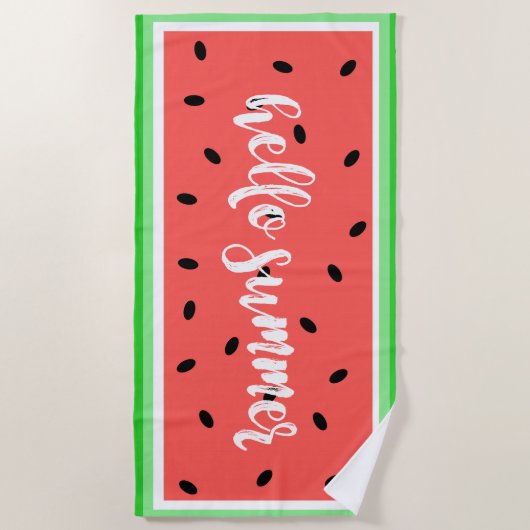 Serviette De Plage Watermelon Hello Summer ID407 (Devant)