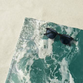 Serviette De Plage Waves Blue Green (En situation)