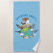 Serviette De Plage We Bare Bears - Adventure Await (Devant)
