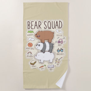 Serviette De Plage We Bare Bears - Journal graphique de la Bear Squad