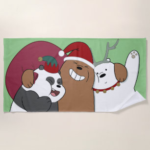 Serviette De Plage We Bare Bears - Season's Greetings