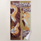 Serviette De Plage Weasel Animal Vintage Imprimer (Devant)