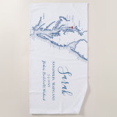 Serviette De Plage Week-end de Bachelorette personnalisé à Annapolis (Devant)