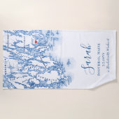 Serviette De Plage Week-end de Bachelorette personnalisé à Boothbay M (Devant)