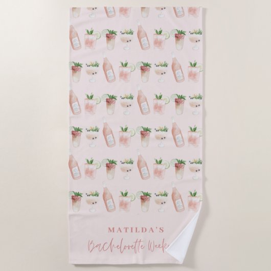 Serviette De Plage Week-end de bachelorette pour boissons modernes à  (Devant)
