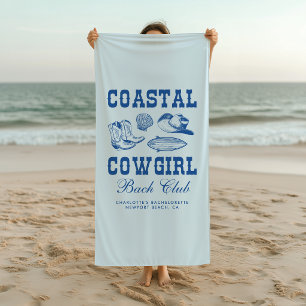 Serviette De Plage Week-end de célibataire de Cowgirl Côtière