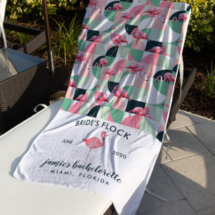 Serviette De Plage Week-end de célibataire Flamingo Tropical