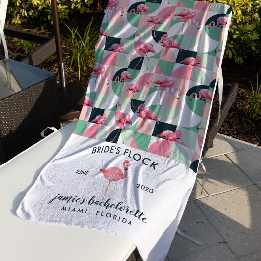 Serviette De Plage Week-end de célibataire Flamingo Tropical