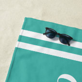 Serviette De Plage Week-end de filles turquoise Monogramme Nom (En situation)