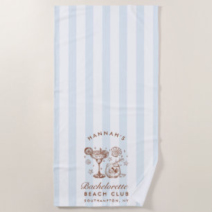Serviette De Plage Week-end d'enterrement de vie de jeune fille bleu