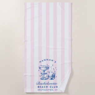 Serviette De Plage Week-end d'enterrement de vie de jeune fille rose