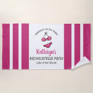 Serviette De Plage "Week-end sur l'eau" Bachelorette Party
