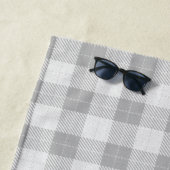 Serviette De Plage Welcome Family Nom Farm Tractor White Plaid (En situation)