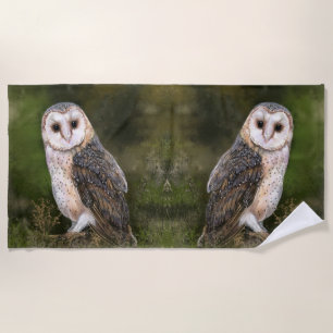 Serviette De Plage Western Barn Owl Beach Towel - Modern