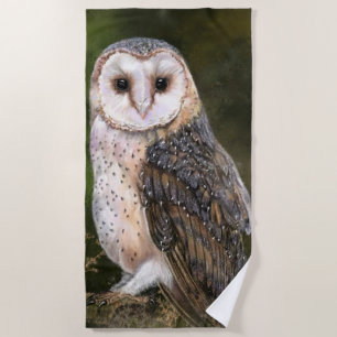 Serviette De Plage Western Barn Owl Beach Towel - Peinture