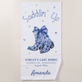 Serviette De Plage Western Chinoiserie Saddlin Up Bachelorette Party (Devant)