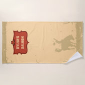 Serviette De Plage Western Cowboy Monogramme Nom Rustique Salon (Devant)
