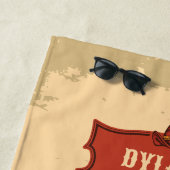 Serviette De Plage Western Cowboy Monogramme Nom Rustique Salon (En situation)