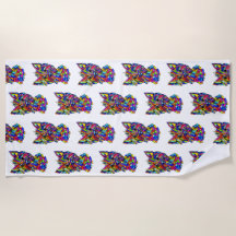 Serviette de plage Westie Love