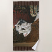 Serviette De Plage Westie sur canapé (Devant)