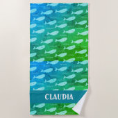 Serviette De Plage Whaley Cool Beach Towel - Custom Name Edition! (Devant)
