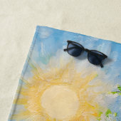 Serviette De Plage Whimsical Ocean Wave | Impressionism Painting (En situation)