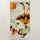 Serviette De Plage whimsical/sorcière/citrouille/chute (Devant)