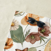Serviette De Plage Whispers à papillons dans les tons de la Terre (En situation)