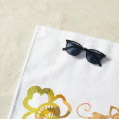 Serviette De Plage Whispers of Magic: Two Fairy Friends in a Garden (En situation)