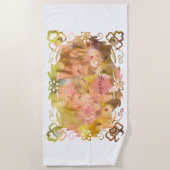 Serviette De Plage Whispers of Magic: Two Fairy Friends in a Garden (Devant)