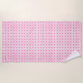 Serviette De Plage White and Pink Cane Webbing (Devant)