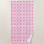 Serviette De Plage White and Pink Cane Webbing (Devant)