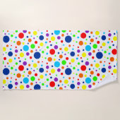 Serviette de plage White Rainbow Spots (Devant)
